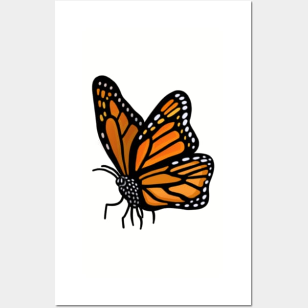 Pretty Orange Butterfly Autumn Inspired Wall Art by AlmightyClaire
